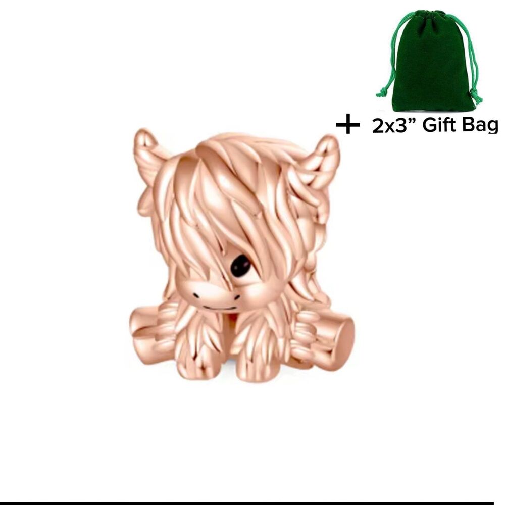 Highland Cow Charm Bead | 925 Silver | Brand New
